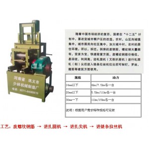 螺纹钢扎（轧）圆机、螺纹钢平纹机、